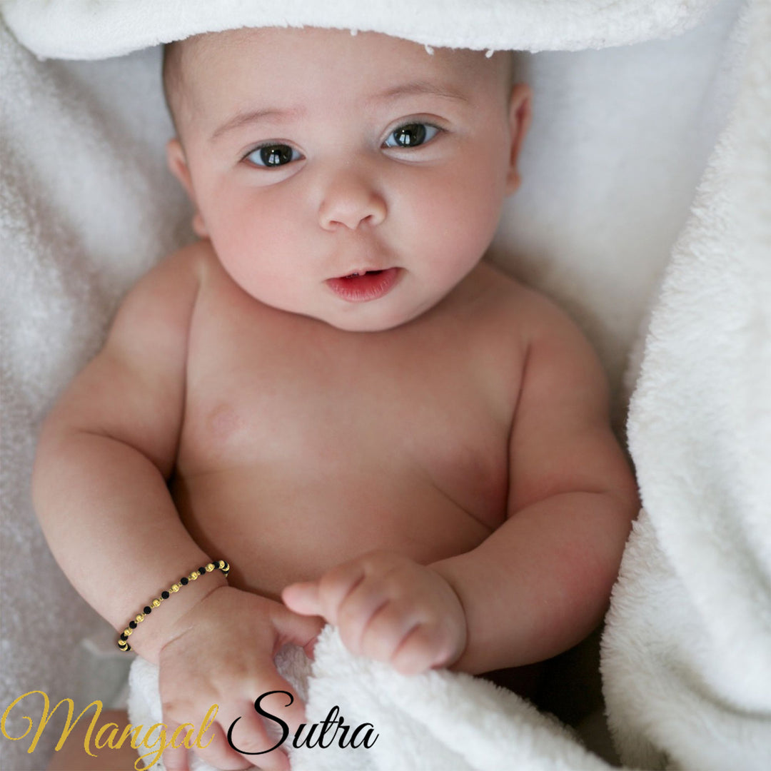 Black & Gold Beads Baby Bracelet