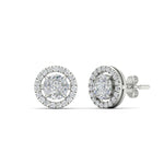 Load image into Gallery viewer, Classic Diamond Halo Stud Earring
