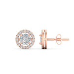 Load image into Gallery viewer, Classic Diamond Halo Stud Earring
