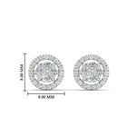 Load image into Gallery viewer, Classic Diamond Halo Stud Earring
