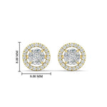 Load image into Gallery viewer, Classic Diamond Halo Stud Earring
