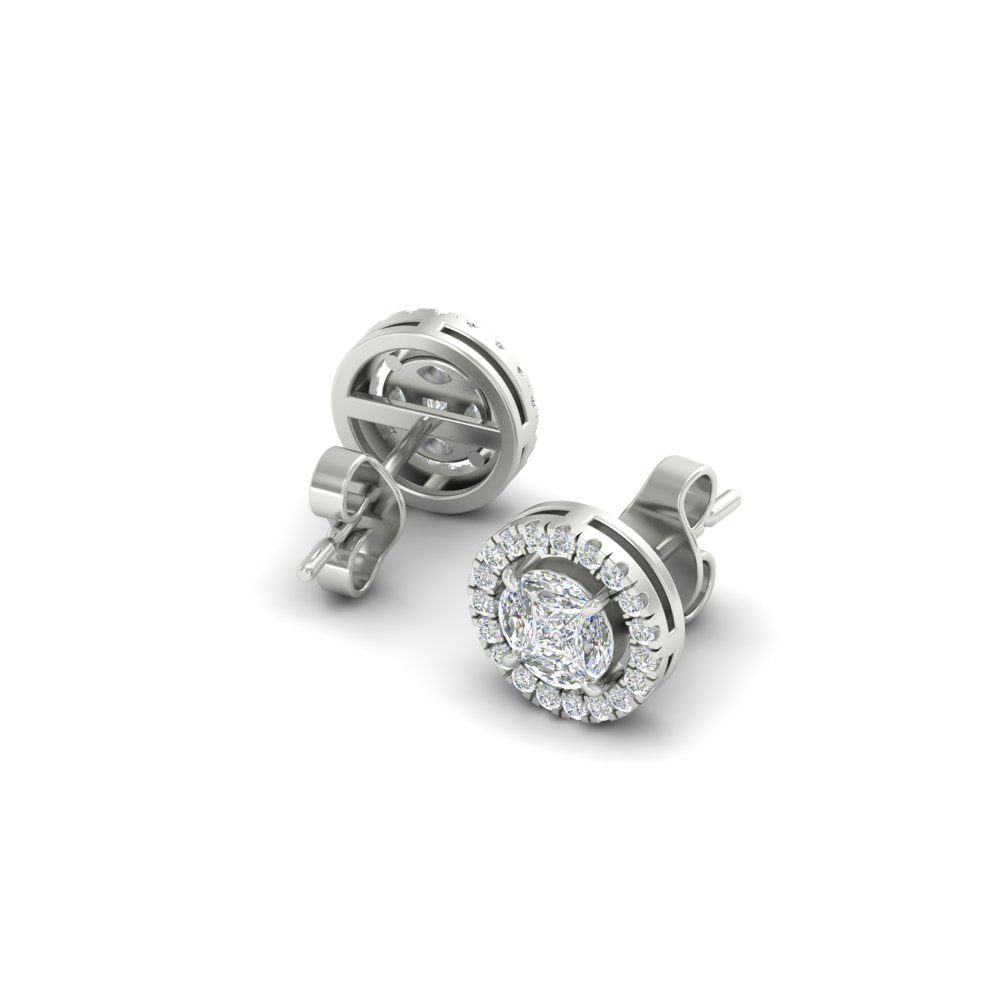 Classic Diamond Halo Stud Earring