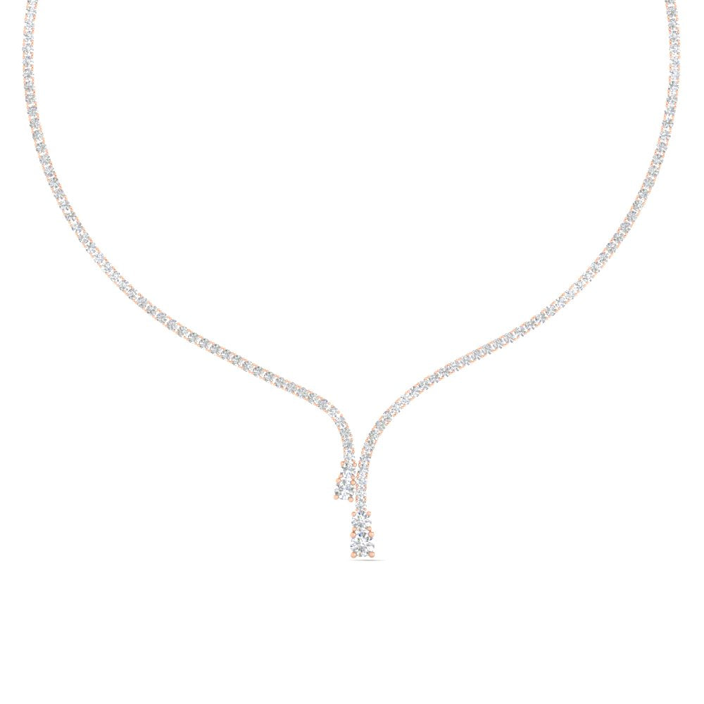 Tennis Eternity Y Diamond Necklace