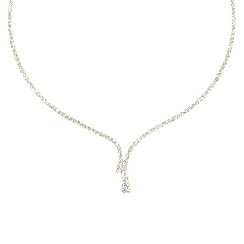 Tennis Eternity Y Diamond Necklace