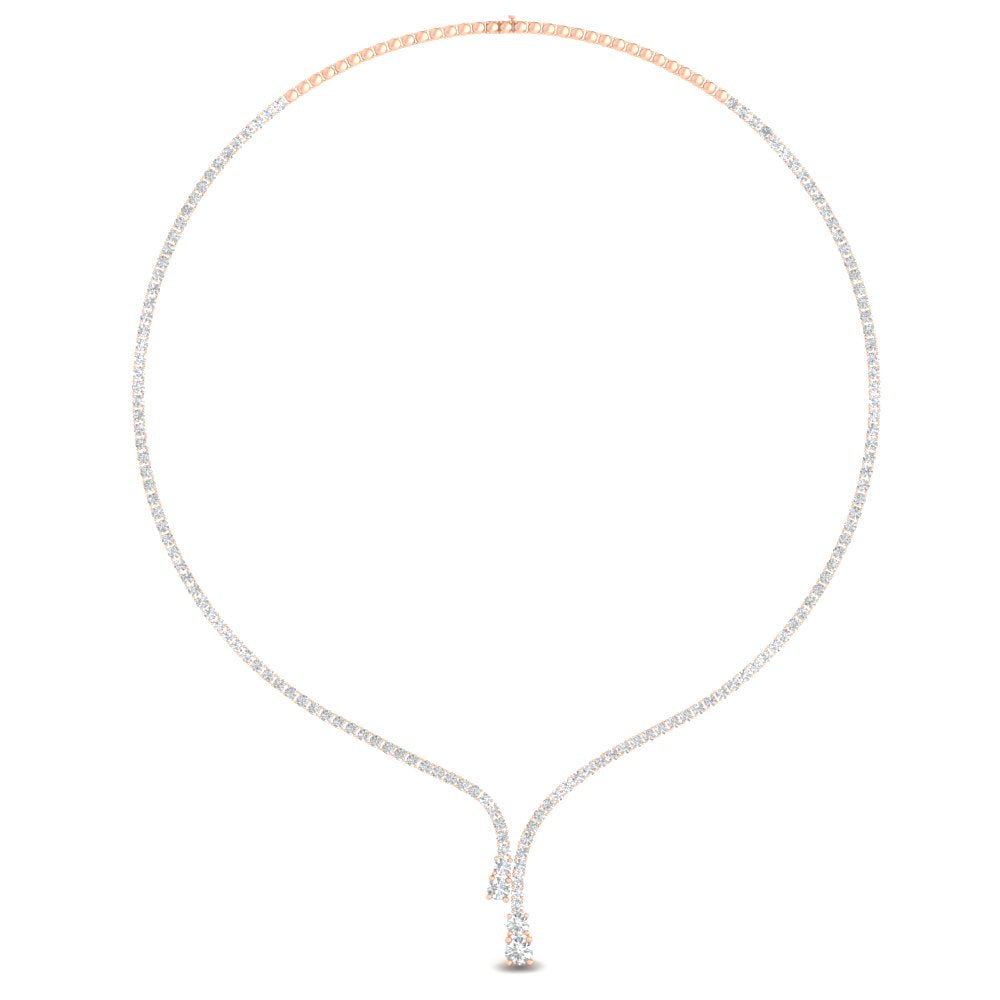 Tennis Eternity Y Diamond Necklace