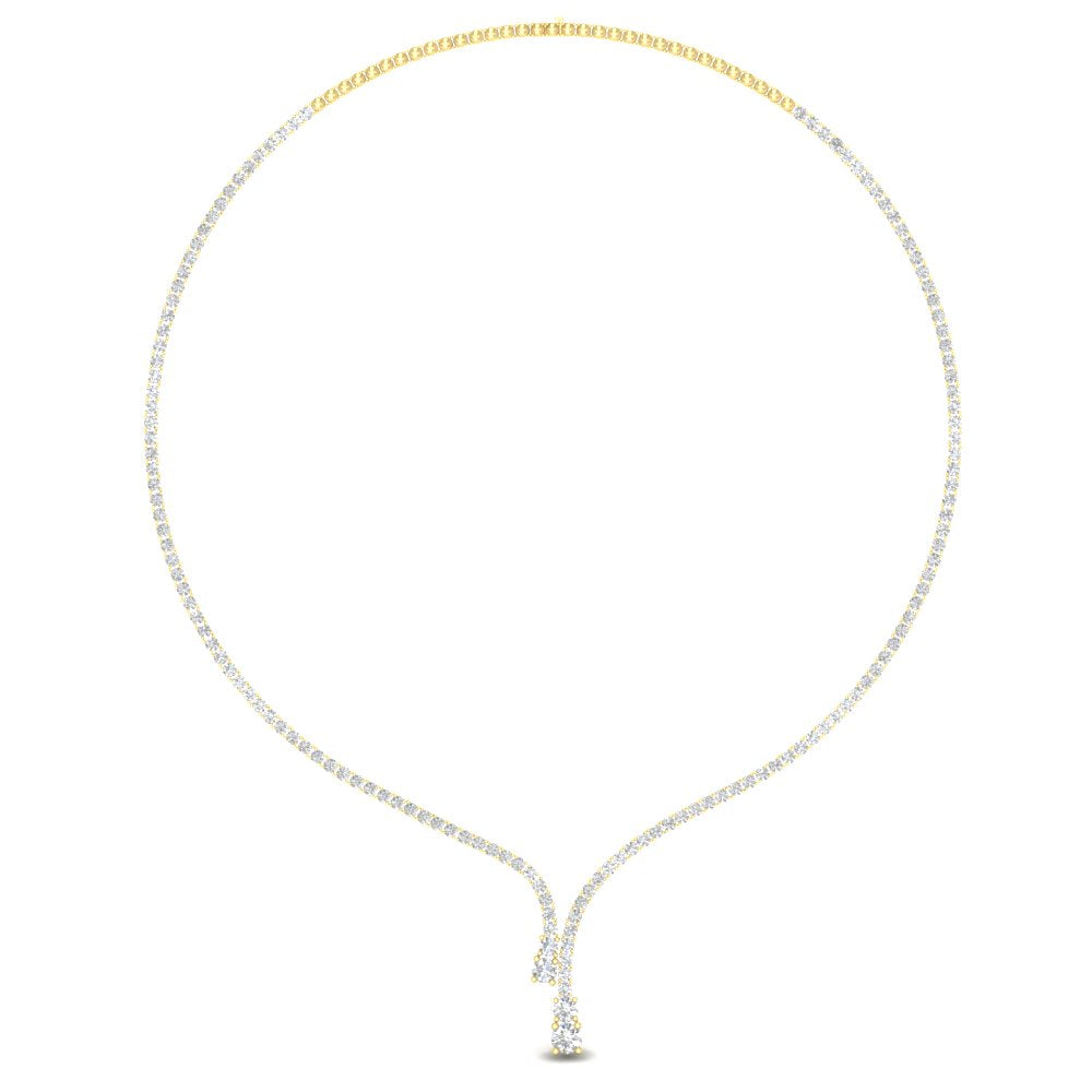 Tennis Eternity Y Diamond Necklace