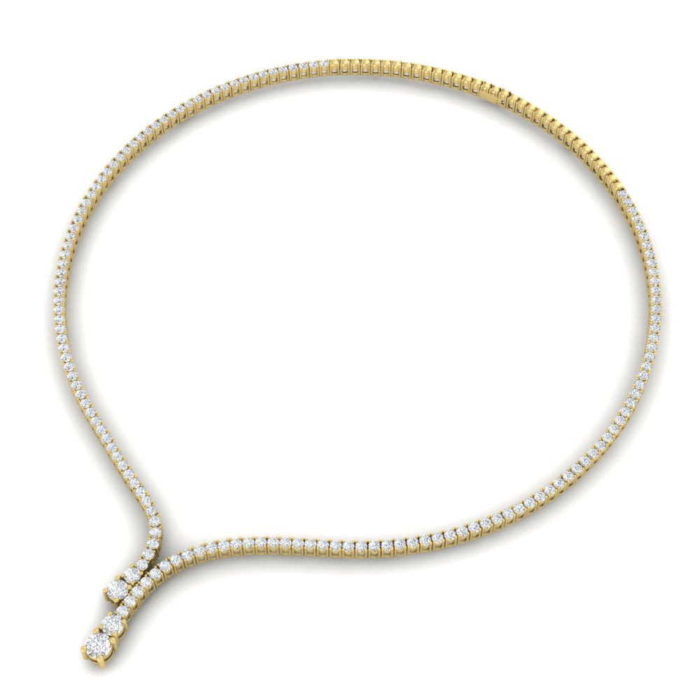 Tennis Eternity Y Diamond Necklace