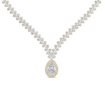 Load image into Gallery viewer, Pear Drop Leaf Diamond Necklace
