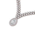 Load image into Gallery viewer, Pear Drop Leaf Diamond Necklace
