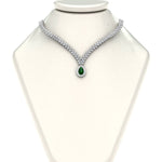 Load image into Gallery viewer, Pear Drop Leaf Diamond Necklace
