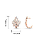 Load image into Gallery viewer, J Hoop Diamond Bali Earrings
