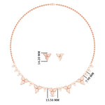 Load image into Gallery viewer, 0.80 Carat Elegance Floral Diamond Necklace Set With Earrings
