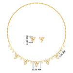 Load image into Gallery viewer, 0.80 Carat Elegance Floral Diamond Necklace Set With Earrings
