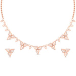 Load image into Gallery viewer, 0.80 Carat Elegance Floral Diamond Necklace Set With Earrings
