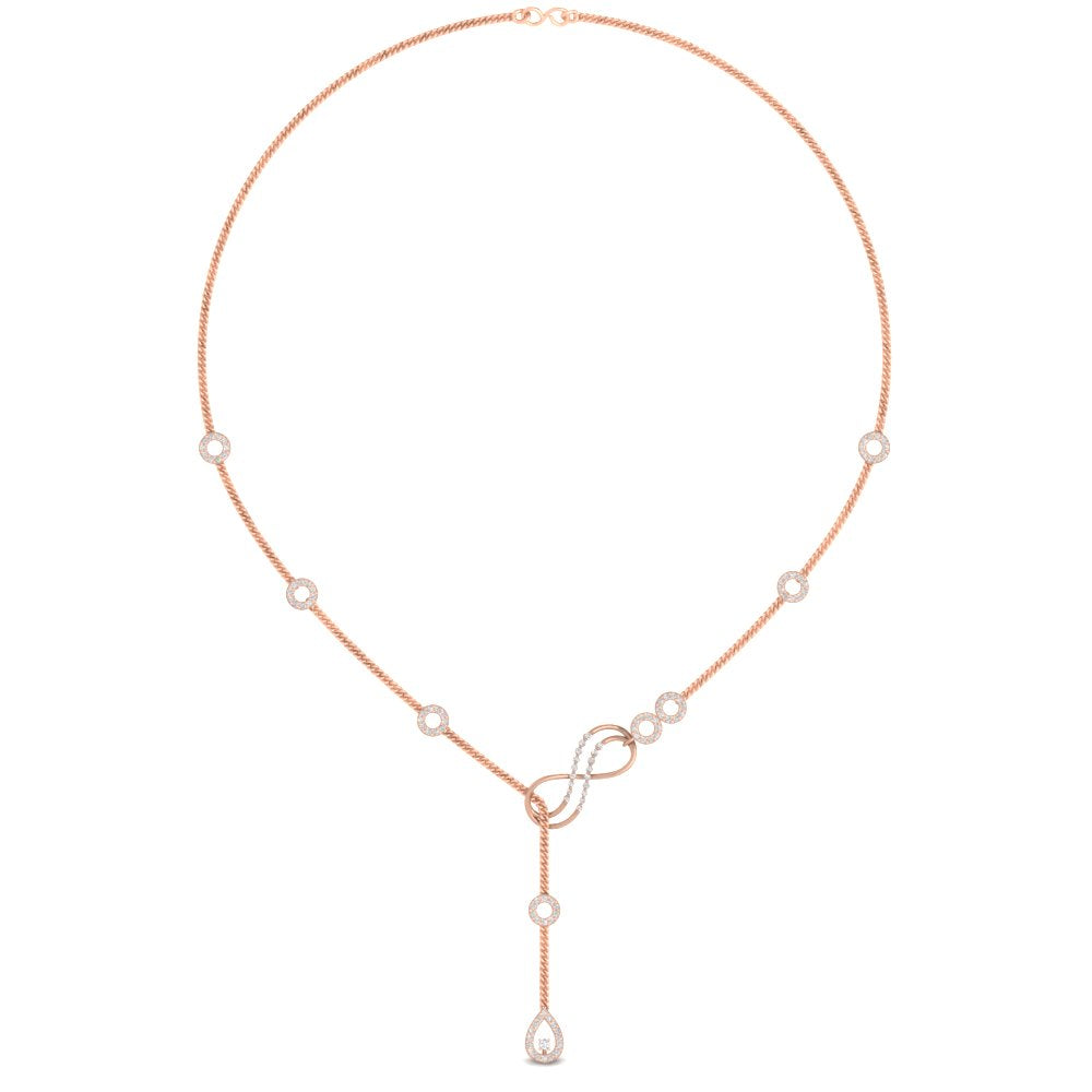 Delicate Diamond Chain Y Necklace