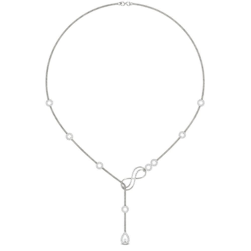 Delicate Diamond Chain Y Necklace