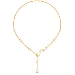 Load image into Gallery viewer, Delicate Diamond Chain Y Necklace
