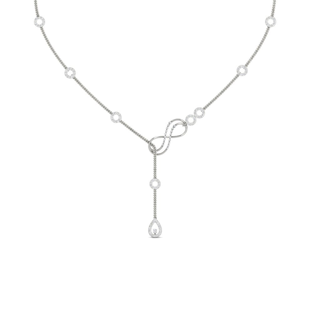 Delicate Diamond Chain Y Necklace