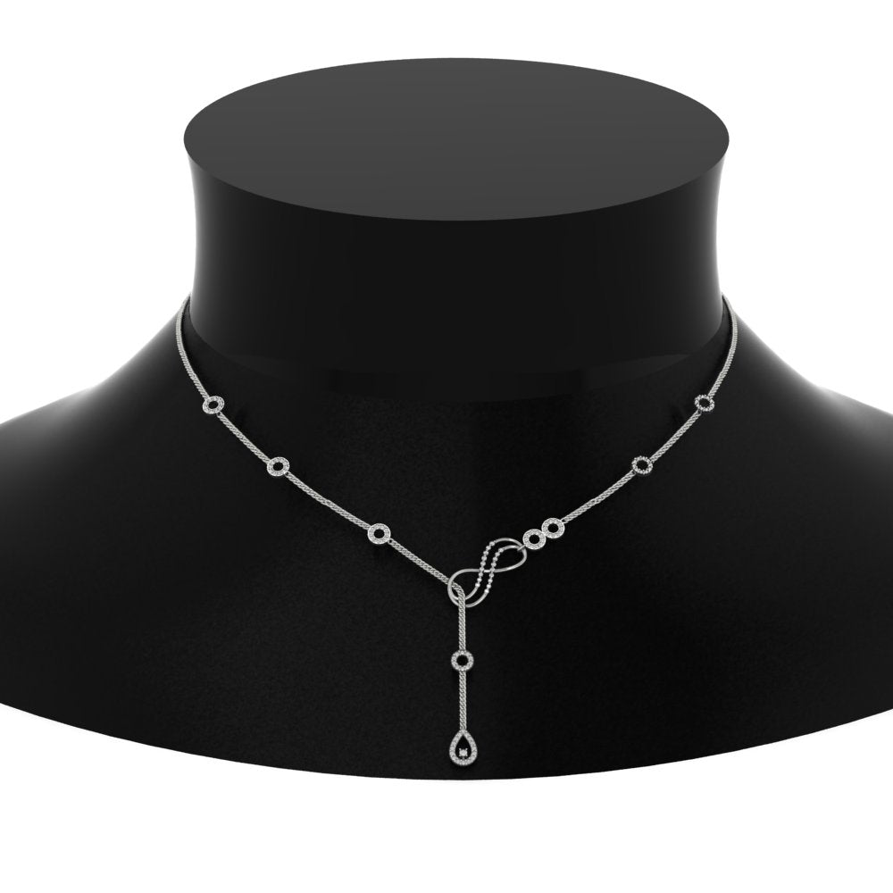 Delicate Diamond Chain Y Necklace