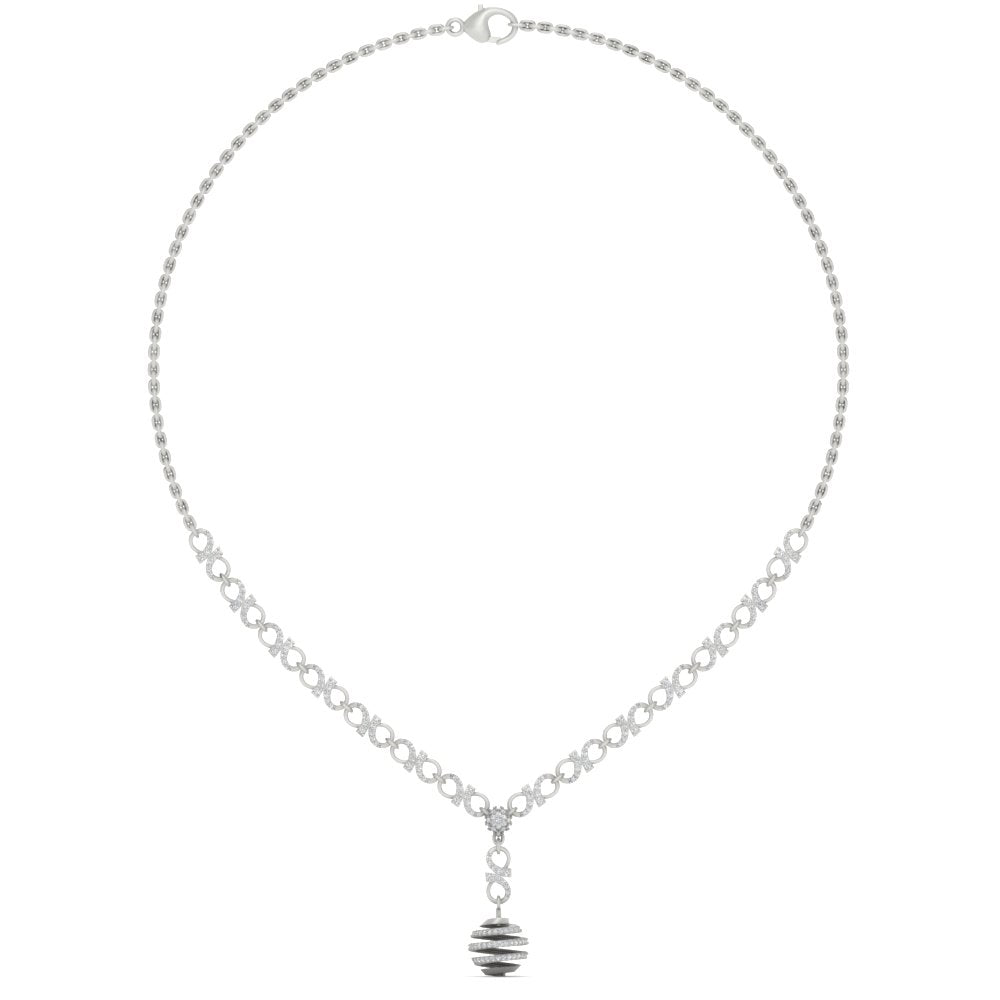 1.35 Carat Diamond Spiral Necklace