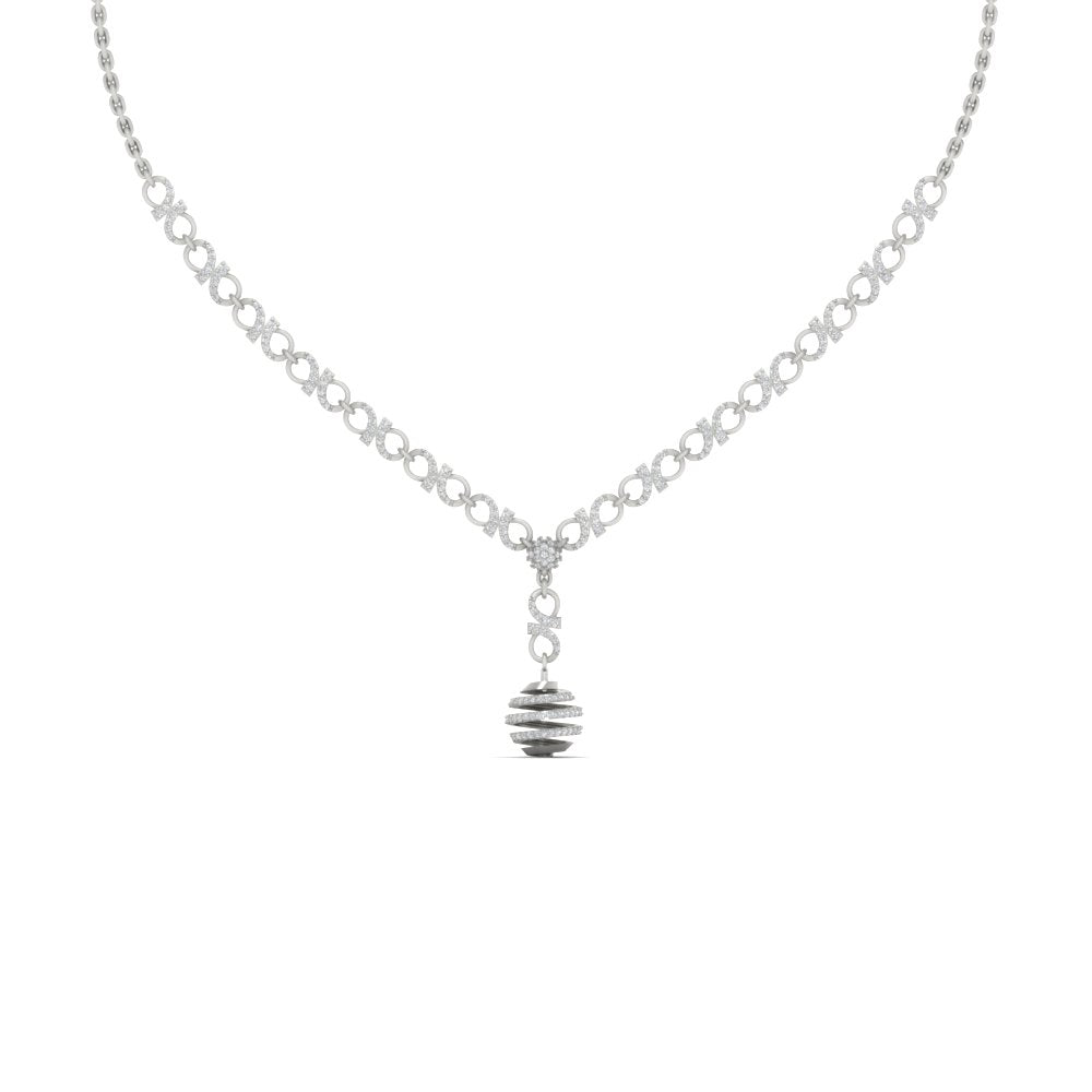 1.35 Carat Diamond Spiral Necklace