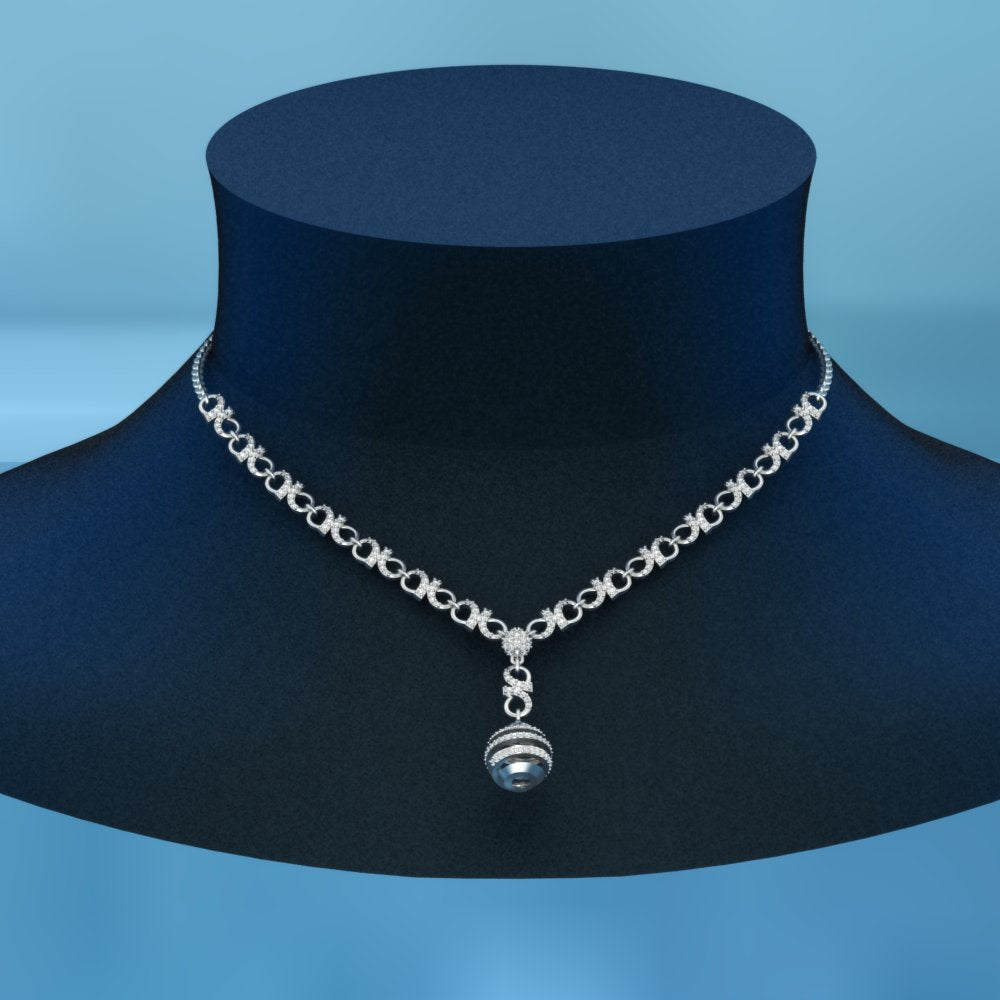 1.35 Carat Diamond Spiral Necklace