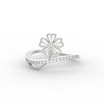 Load image into Gallery viewer, Delicate Flower Real Diamond Engagement Ring
