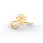 Load image into Gallery viewer, Delicate Flower Real Diamond Engagement Ring
