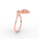 Load image into Gallery viewer, Delicate Flower Real Diamond Engagement Ring
