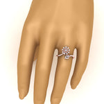 Load image into Gallery viewer, Twisted Diamond Flower Engagement Ring
