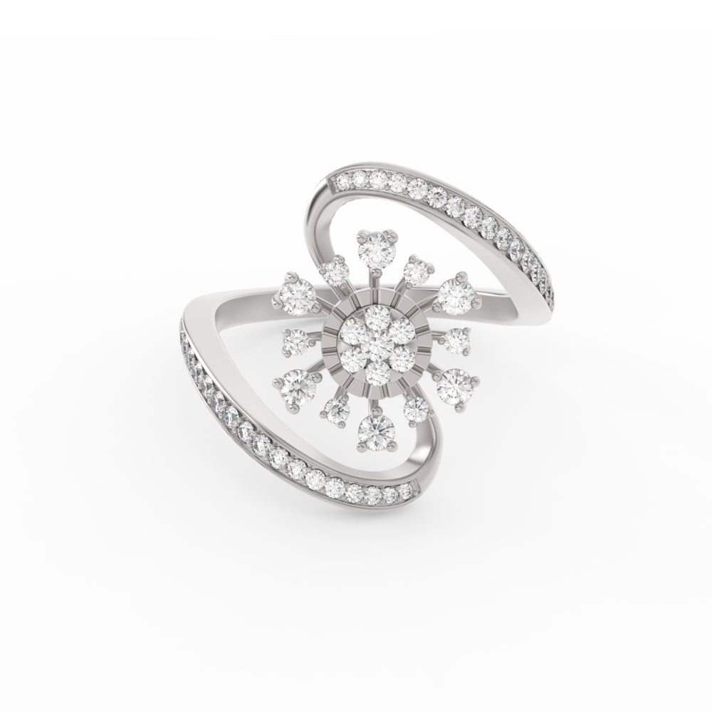 Swirl Diamond Cocktail Ring