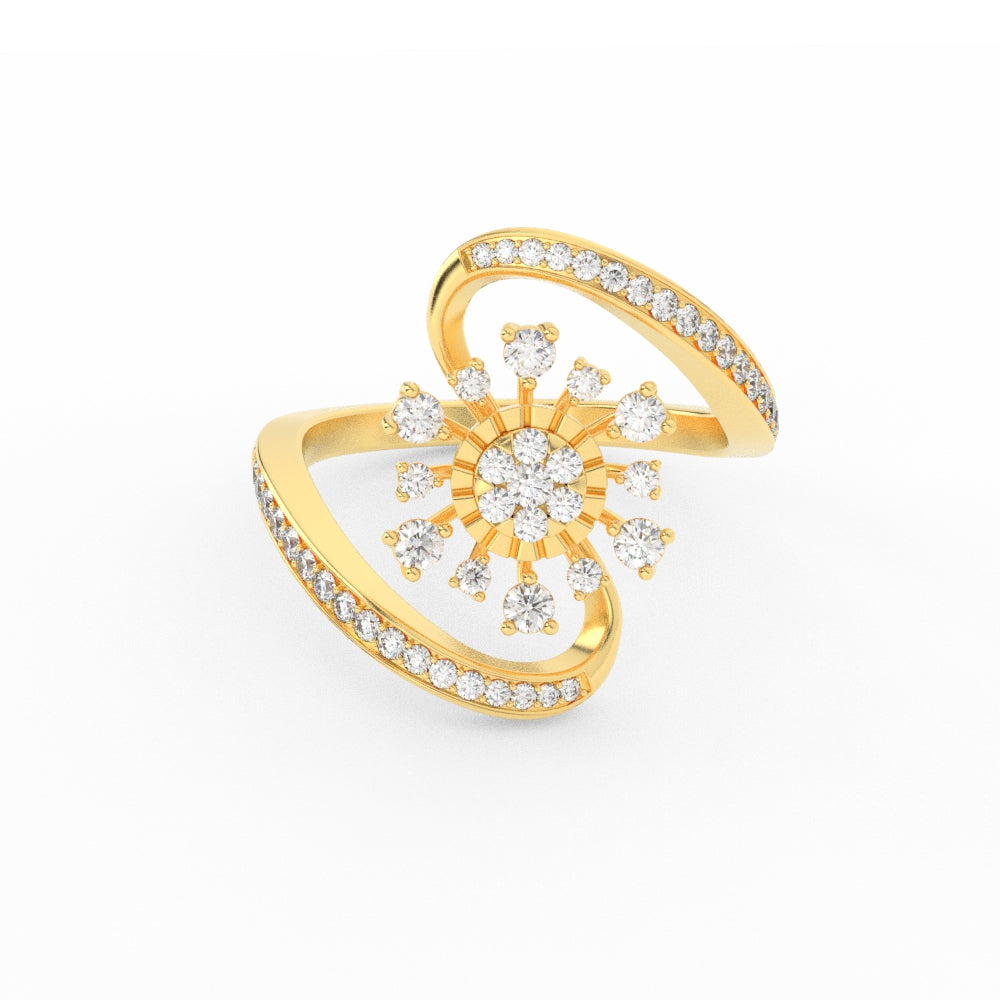 Swirl Diamond Cocktail Ring