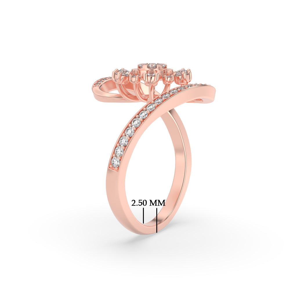 Swirl Diamond Cocktail Ring