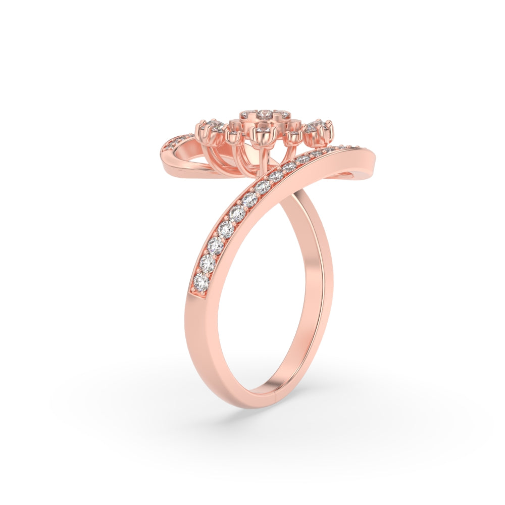 Swirl Diamond Cocktail Ring