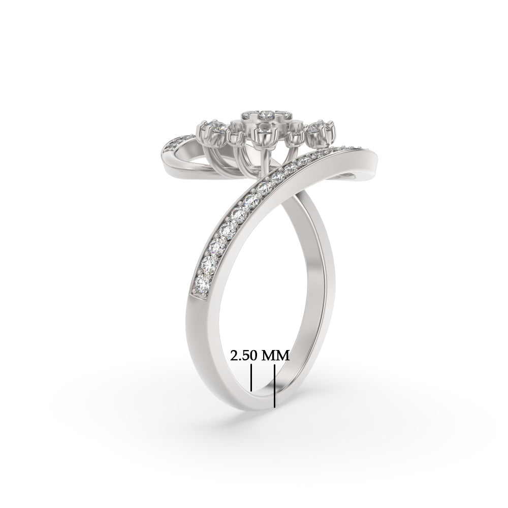 Swirl Diamond Cocktail Ring