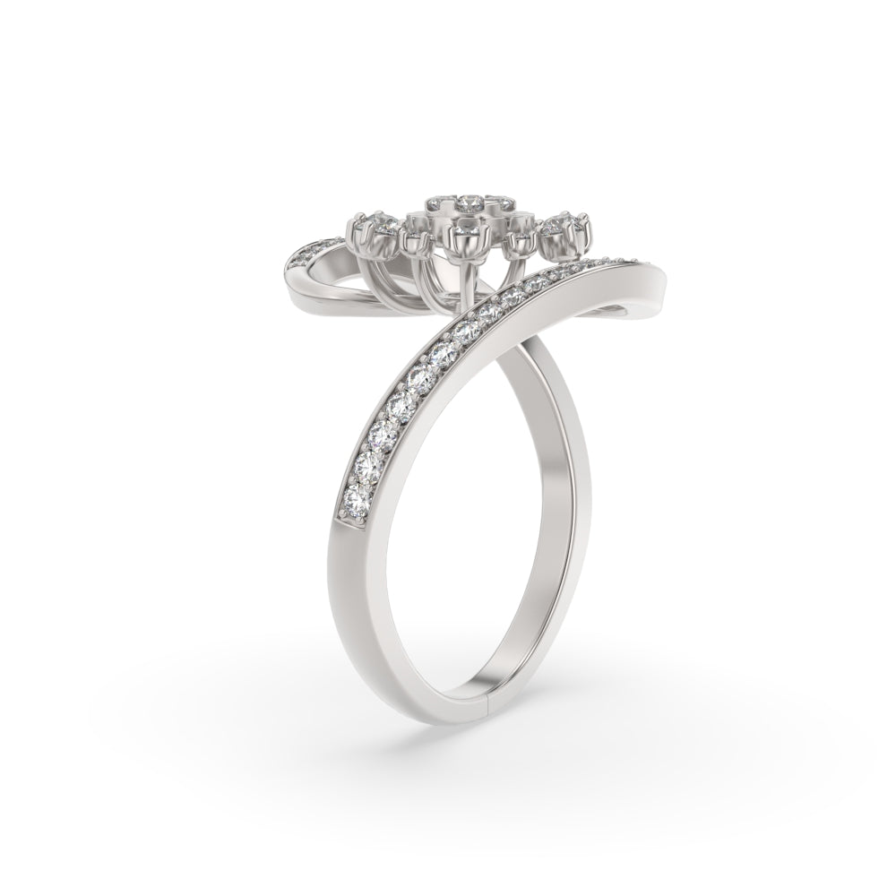 Swirl Diamond Cocktail Ring