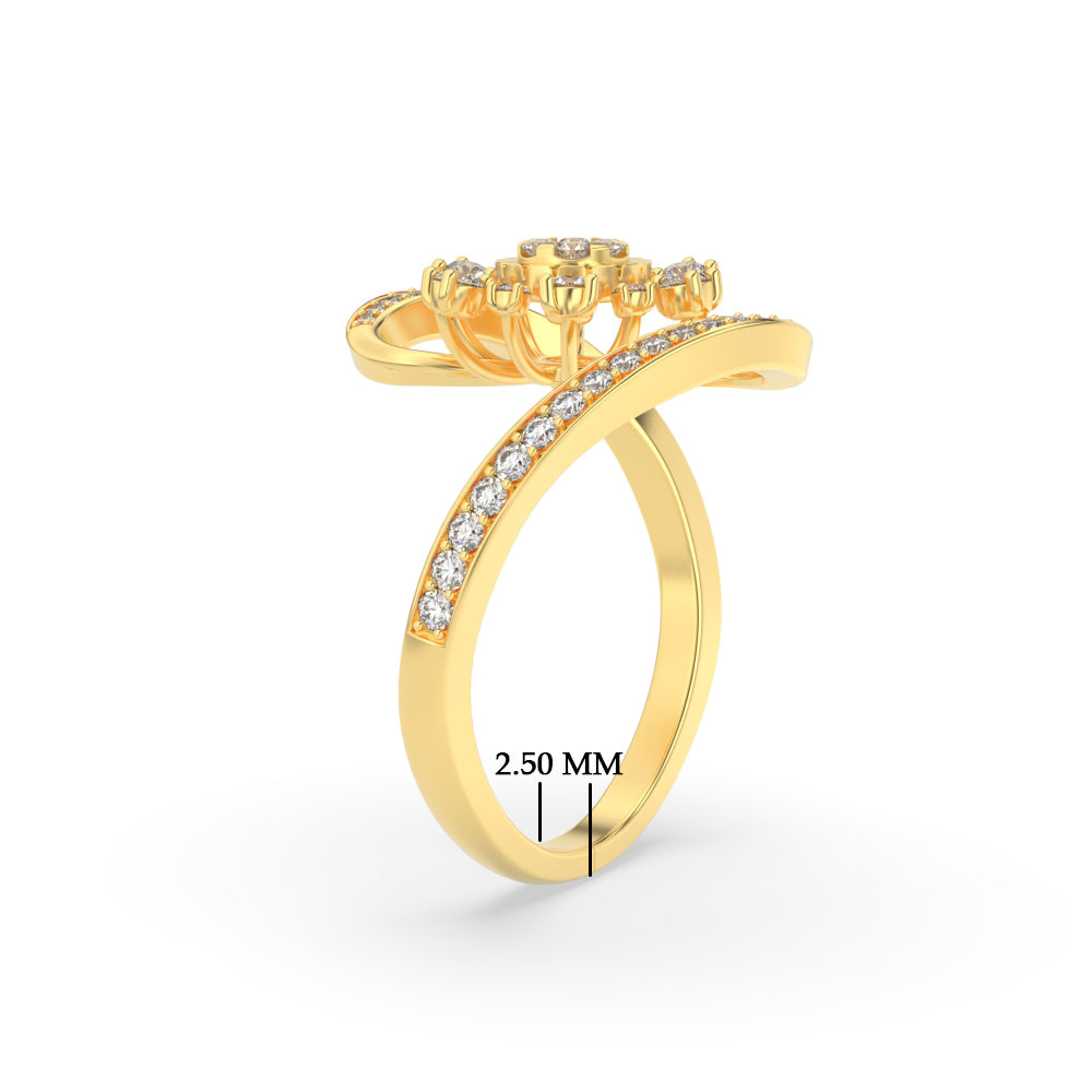 Swirl Diamond Cocktail Ring