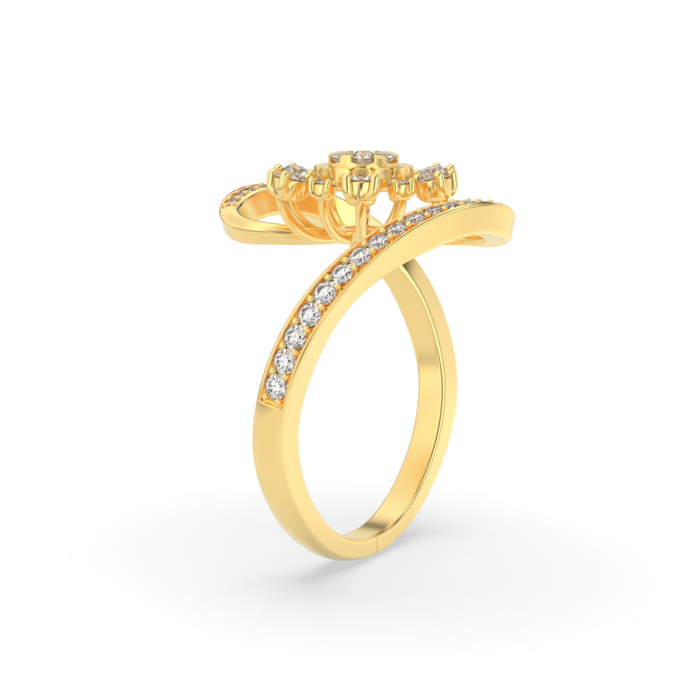 Swirl Diamond Cocktail Ring