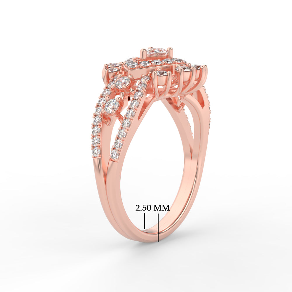 Cluster Cocktail Diamond Ring