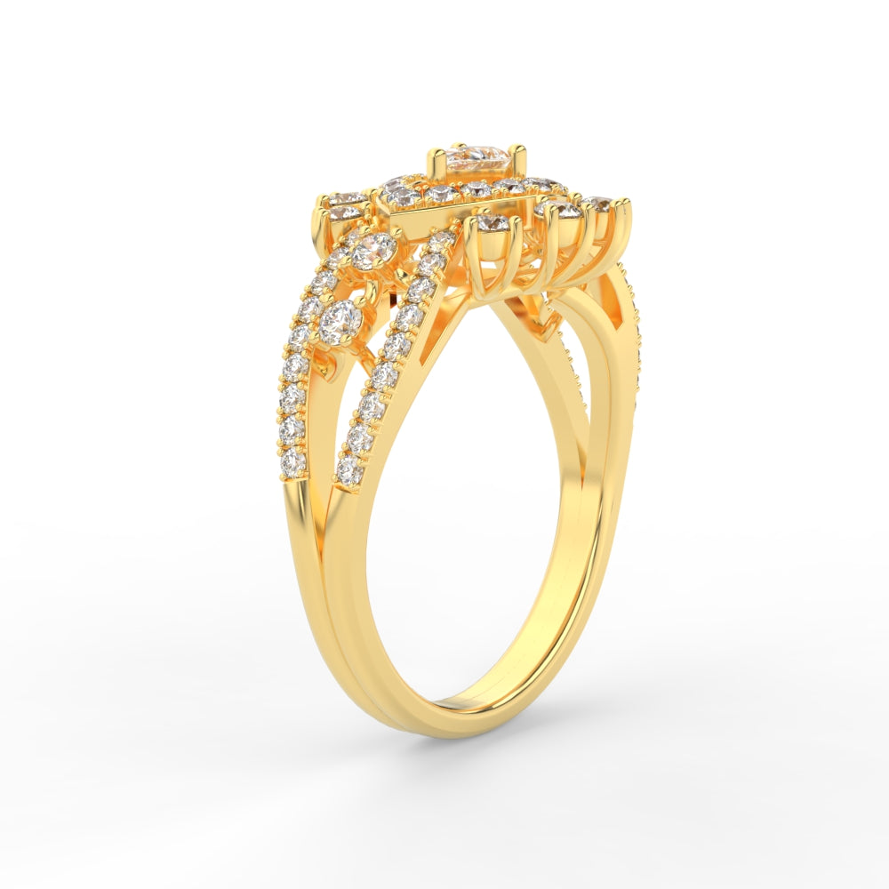 Cluster Cocktail Diamond Ring