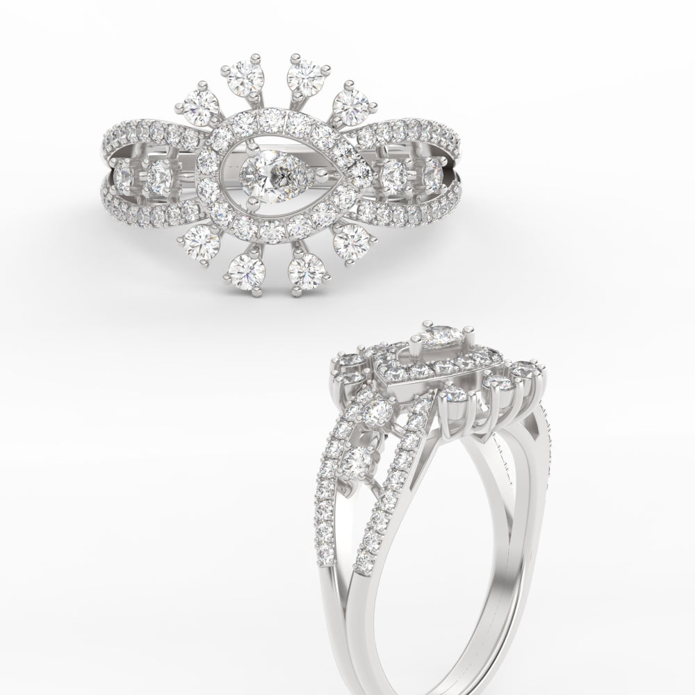 Cluster Cocktail Diamond Ring