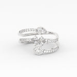 Load image into Gallery viewer, Spiral Real Diamond Delicate Ring
