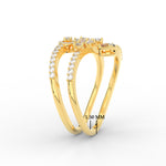 Load image into Gallery viewer, Spiral Real Diamond Delicate Ring
