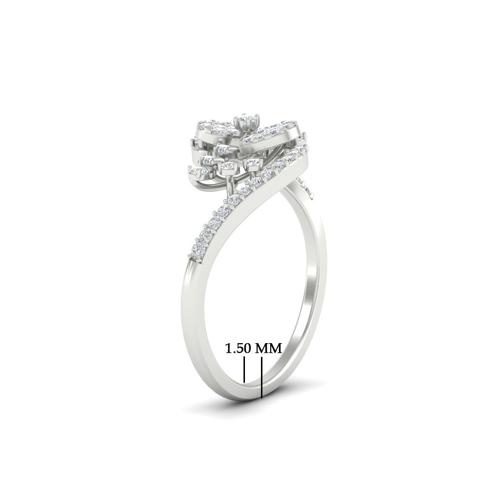 Intertwined Real Diamond Engagement Ring