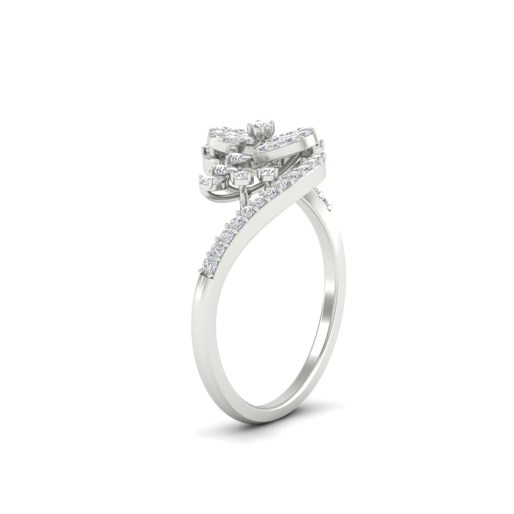 Intertwined Real Diamond Engagement Ring