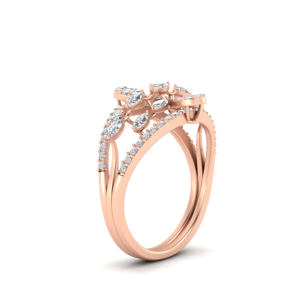 Illusion Set Pear Diamond Cocktail Diamond Ring