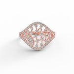 Load image into Gallery viewer, Mesh Diamond Cocktail Engagement Ring
