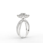 Load image into Gallery viewer, Illusion Set Round Solitaire Diamond Engagement Ring
