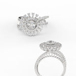 Load image into Gallery viewer, Illusion Set Round Solitaire Diamond Engagement Ring
