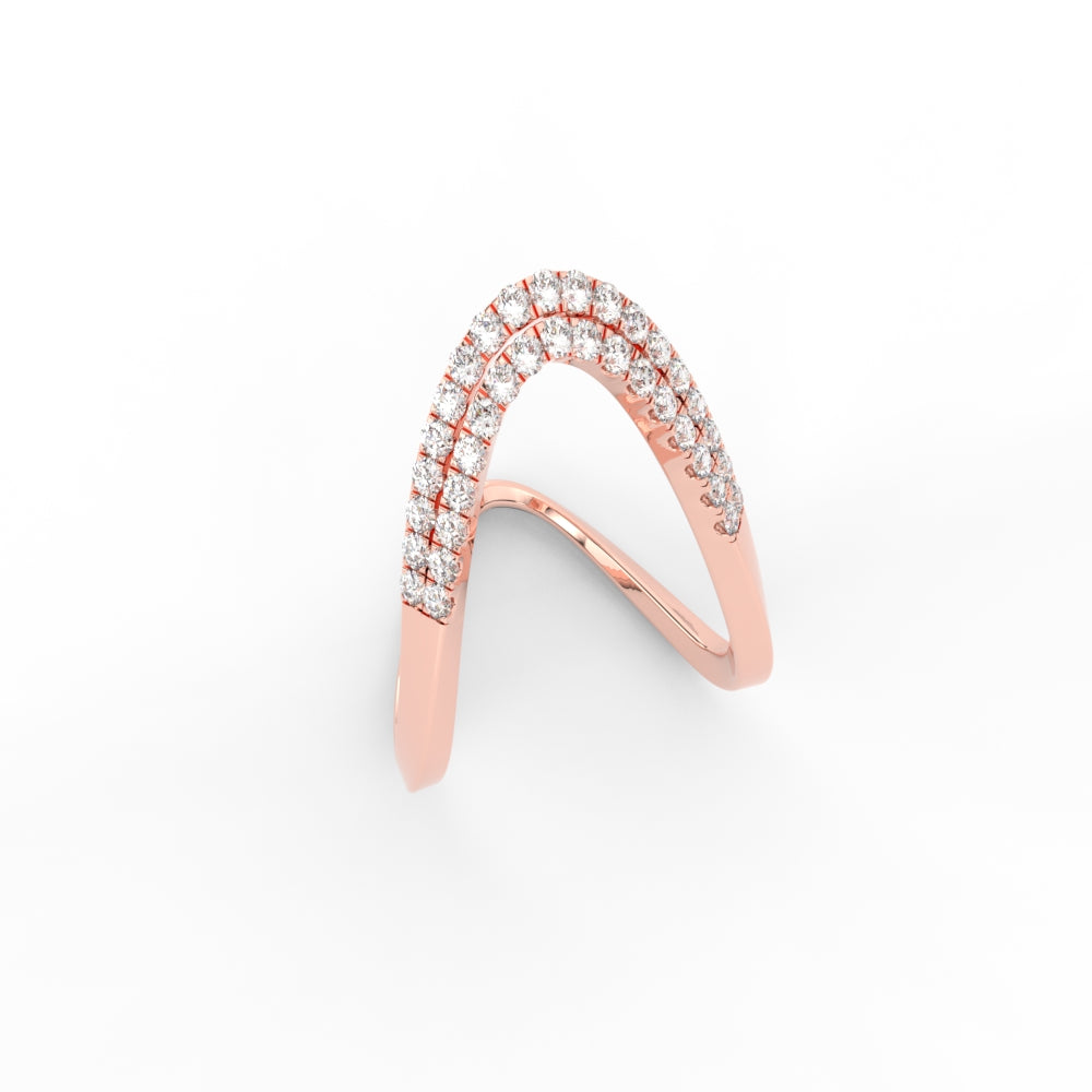 Double Band Vanki Diamond Ring